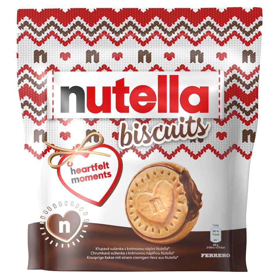 image 1 of Nutella Biscuits Filled with Hazelnut Spread and Cocoa 193g