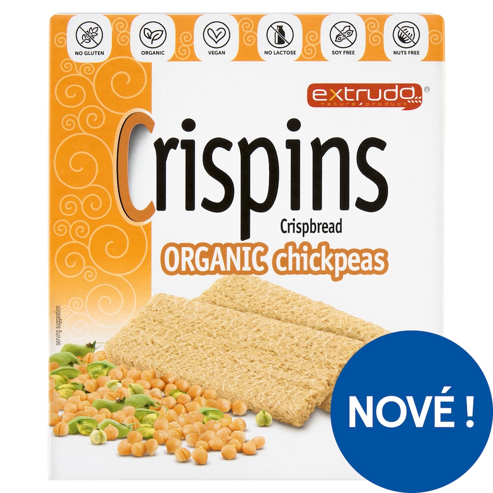 Extrudo Crispins Bio cizrnový crispbread 100g