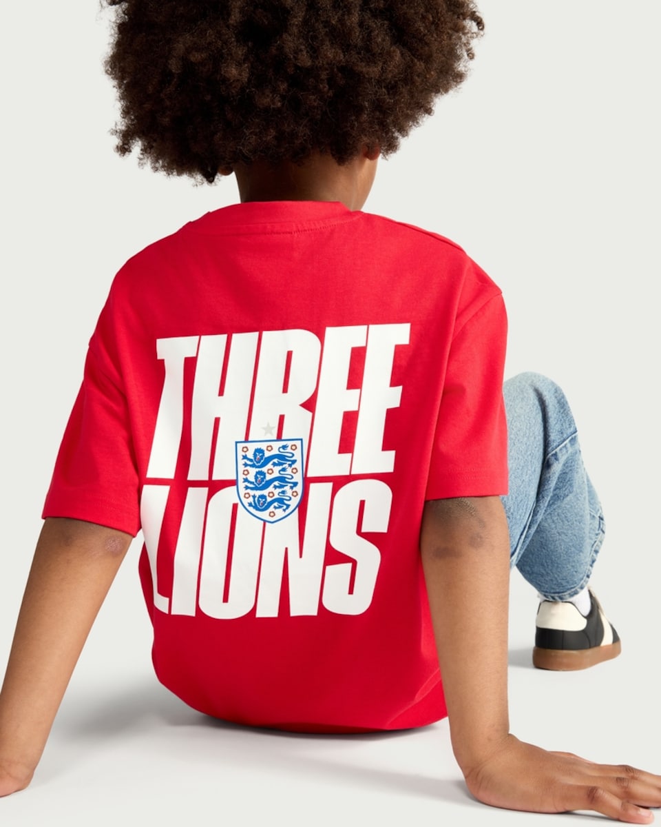 image 1 of England Pure Cotton T-Shirt in Red