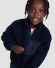 image 4 of F&F Boys Fleece Pocket Front Zip Up Jacket in Navy