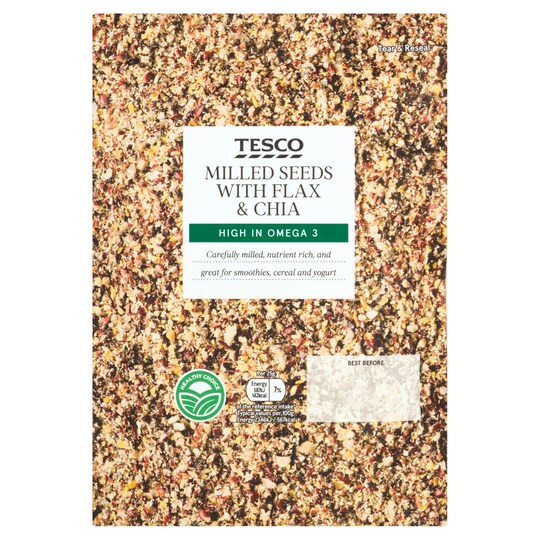 Tesco Milled Flax Pumpkin & Chia Seed Mix 175G Tesco Groceries