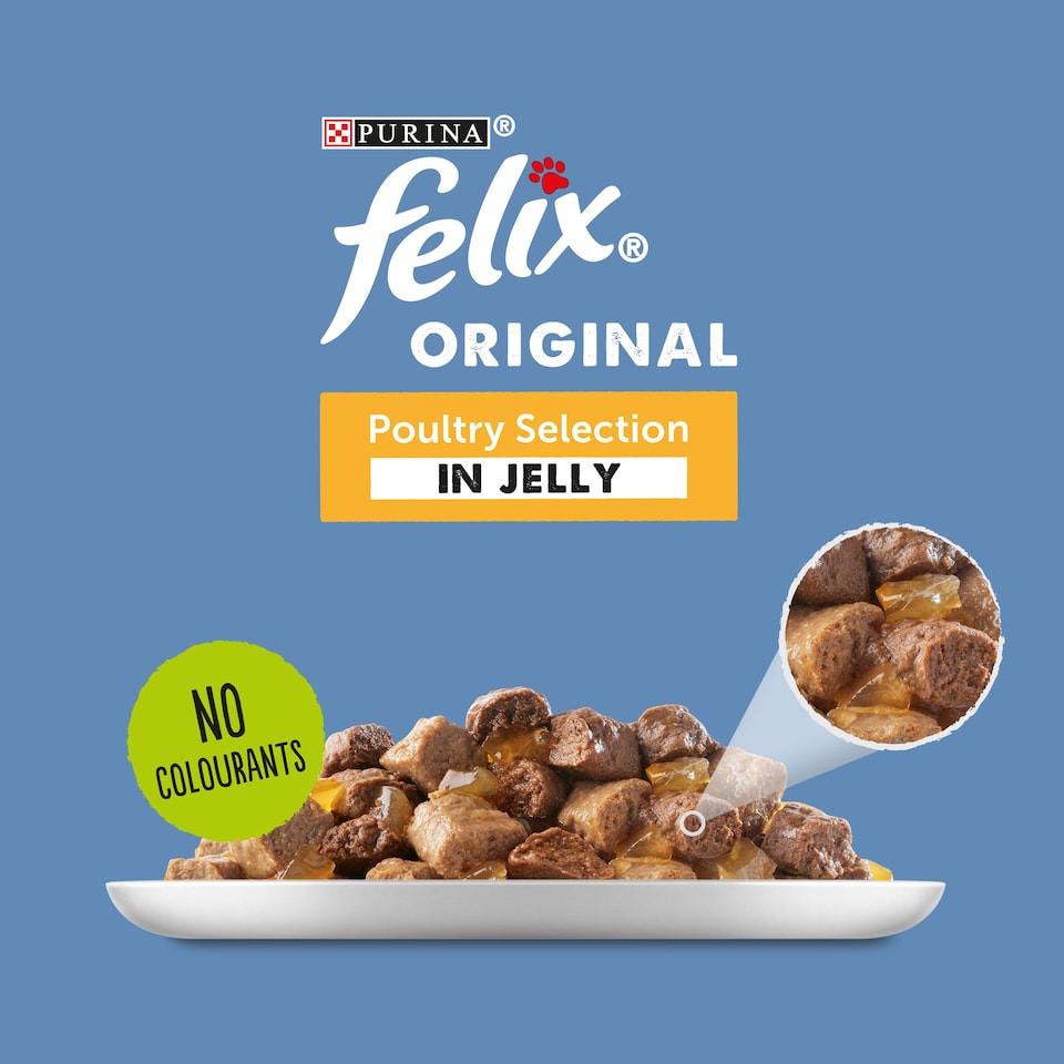 image 1 of Felix Cat Food Poultry Selection In Jelly 12x100G
