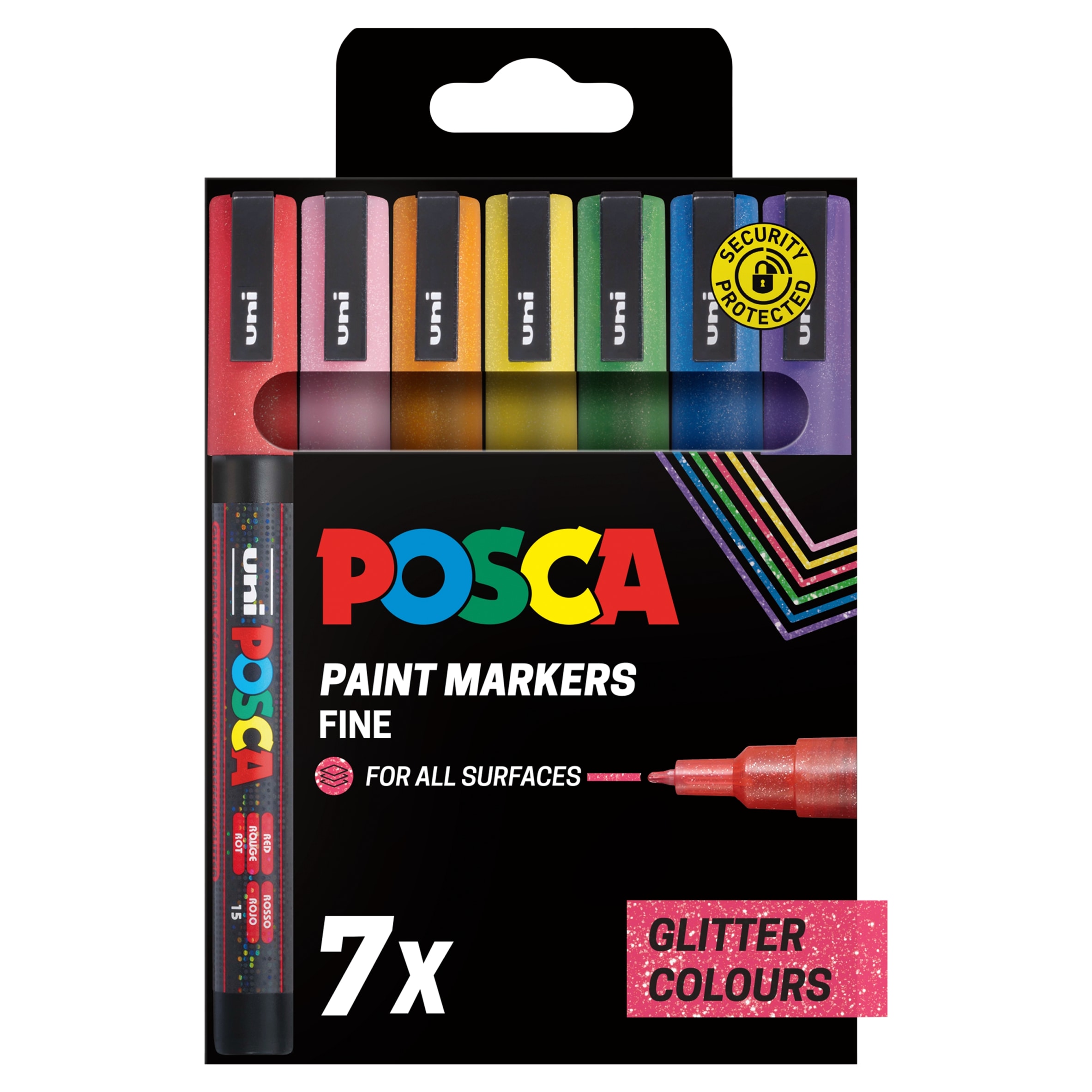 Posca Glitter Paint Marker Pens 7 Pack