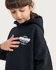 image 2 of F&F Girls Cotton Rich Athletic Running Club Oversized Hoodie in Black