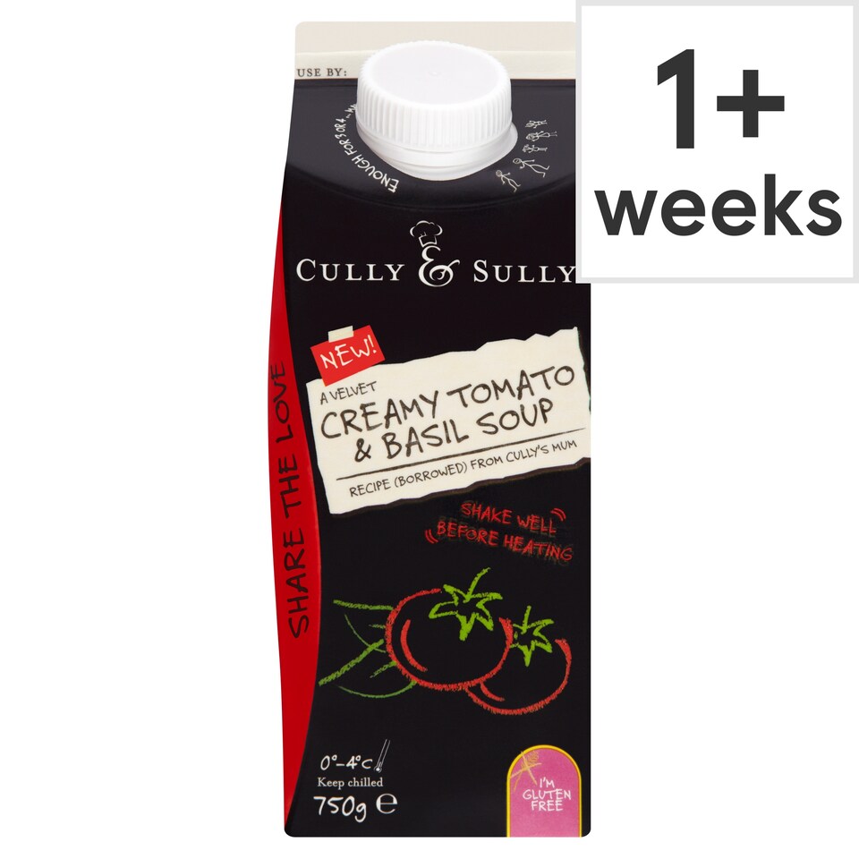 Cully And Sully Creamy Tomato And Basil Soup 750G