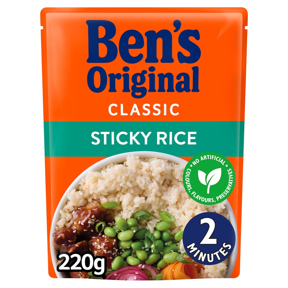 image 1 of Bens Original Sticky Rice Microwave Rice 220g