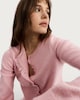 image 1 of F&F Frilly Button Up Cardigan with Wool in Pink