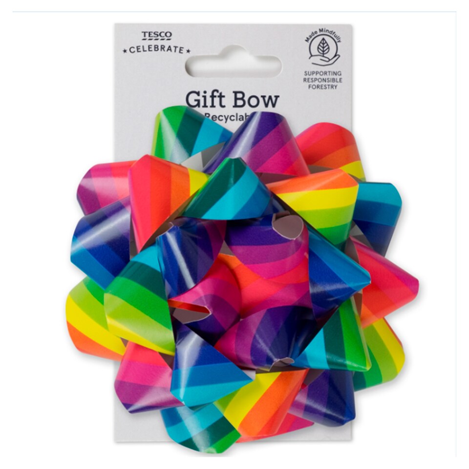 T. Rainbow stripe Bow