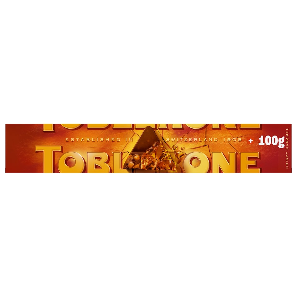 Toblerone Limited Edition Milk Chocolate with Crispy Salted Caramel Pieces 100g