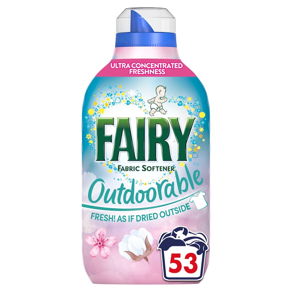 image 1 of Fairy Outdoorable Fabric Conditioner Cherry Blossom & Nordic Cotton 53 Washes 742ml