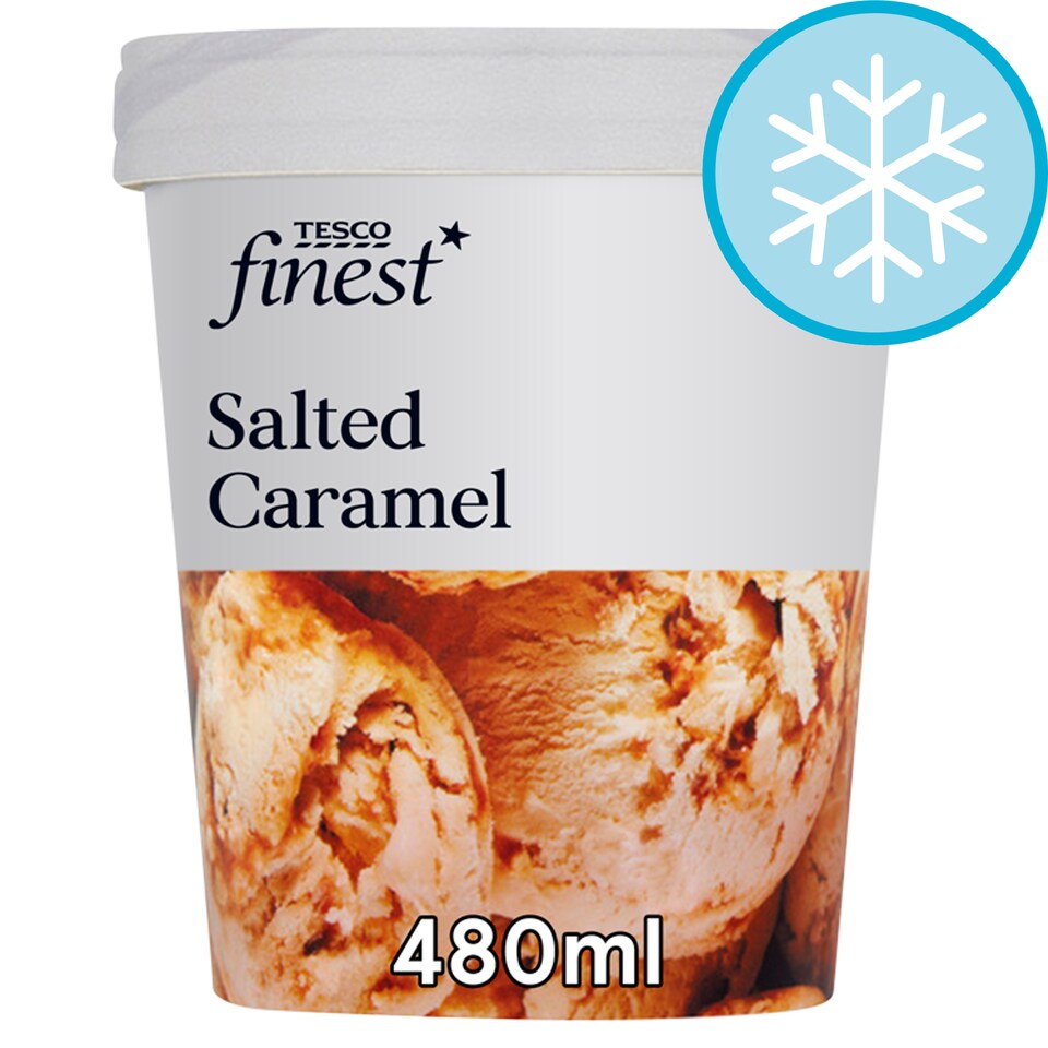 Tesco Finest Cornish Sea Salted Caramel Ice Cream 480Ml