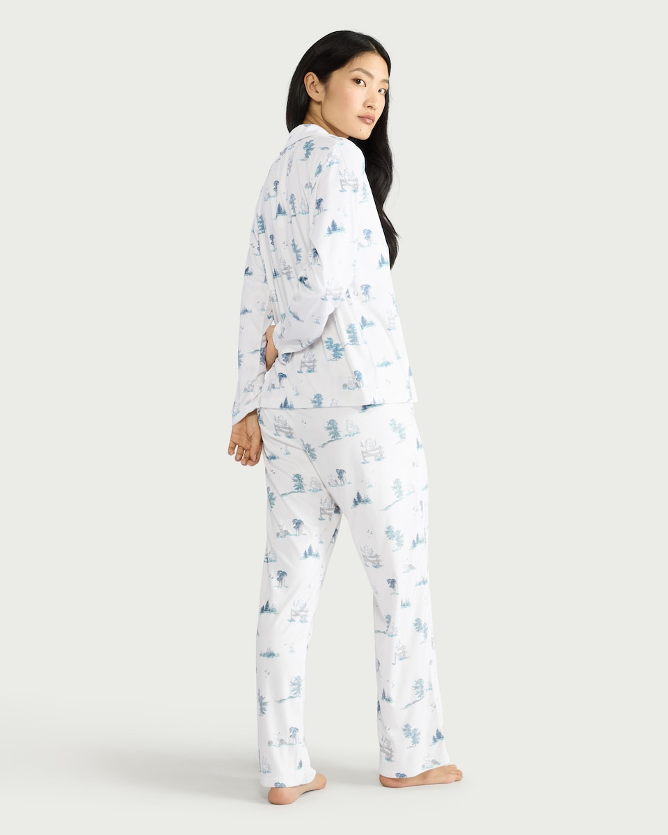 image 1 of Disney Winnie the Pooh Fleece Revere Pyjama Set in Cream