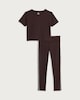 image 4 of F&F Active Girls ULTRAMOVE 2-Piece T-Shirt and Leggings Set in Brown