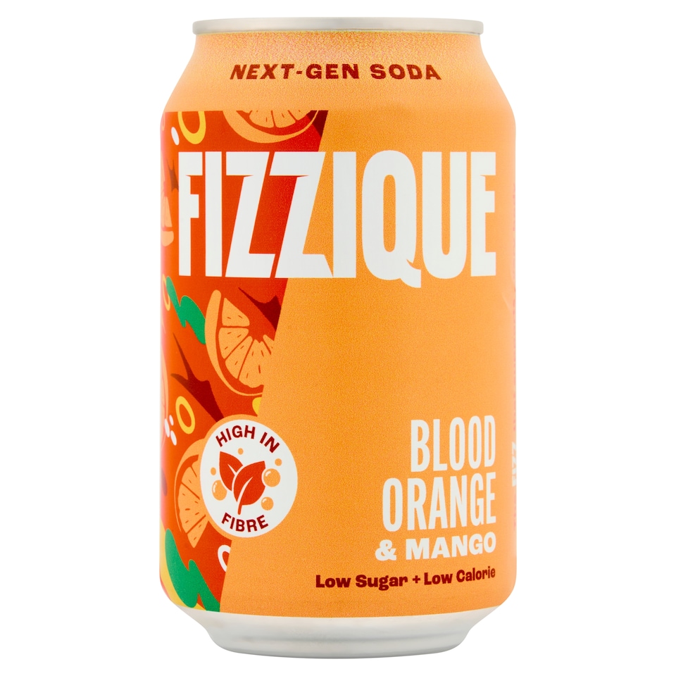 FIZZIQUE Blood Orange & Mango Soda Sparkling 330ml