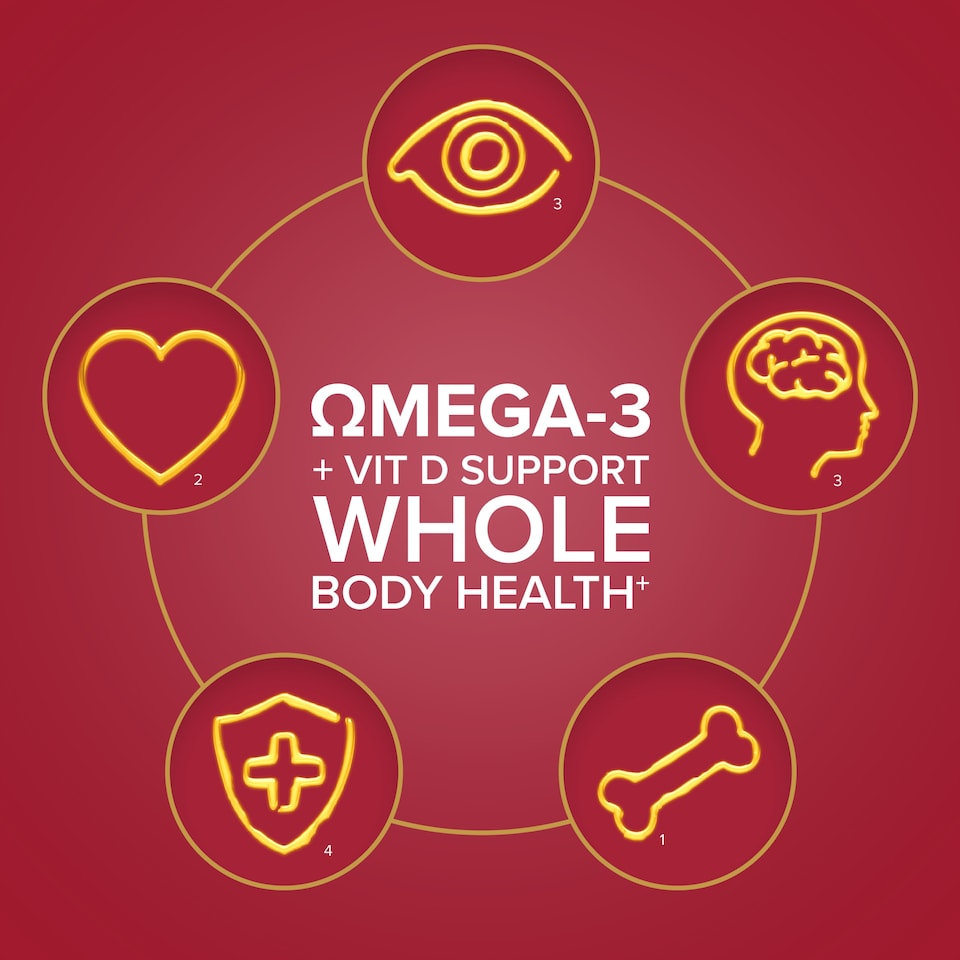 image 1 of Seven Seas Omega-3 Fish Oil & Magnesium Capsules with Vitamin D - 60s Duo Pack