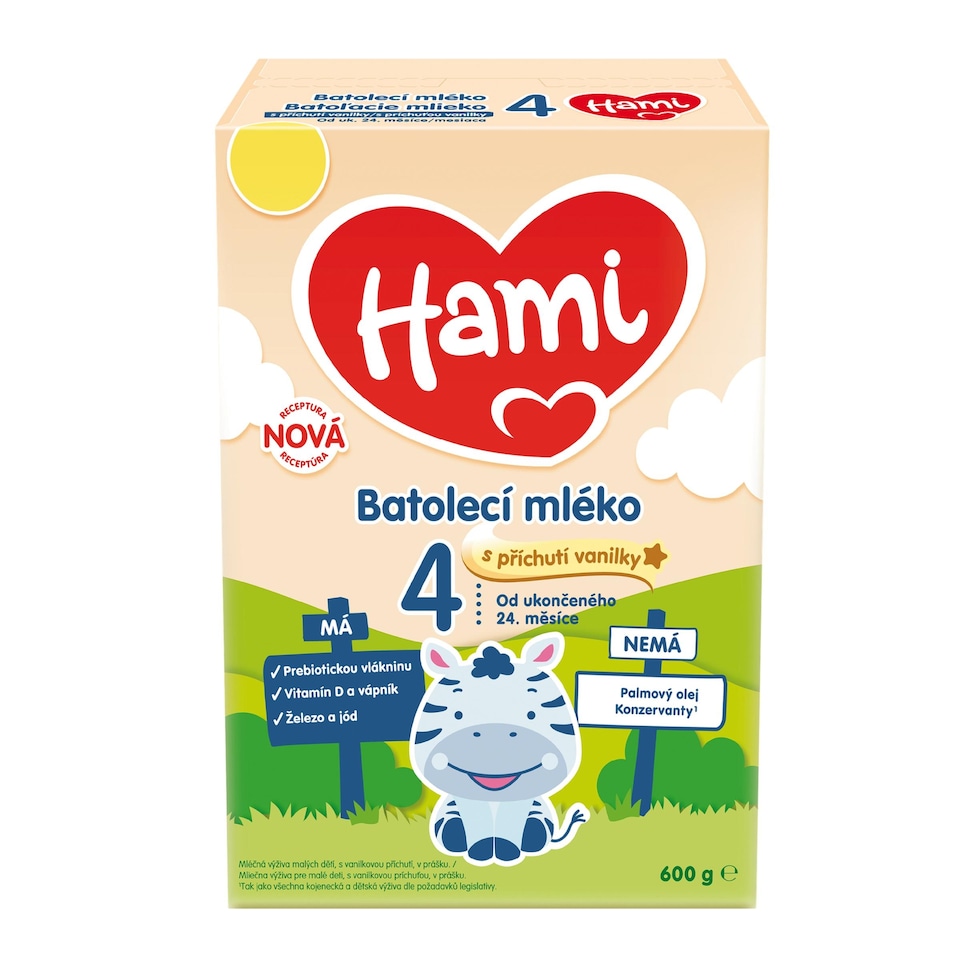 obrázok 1 z HAMI 4 batoľacie mlieko s príchuťou vanilky 600g