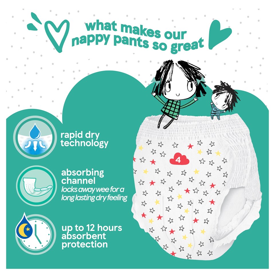image 1 of Fred & Flo Easy Fit Pants Size 4 42Pk