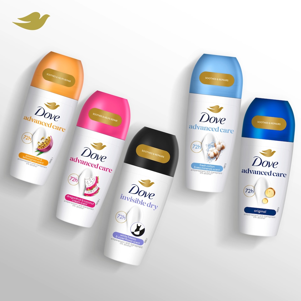 image 1 of Dove Women Cotton & Sea Minerals 72h Roll-On Antiperspirant Deodorant 50ml