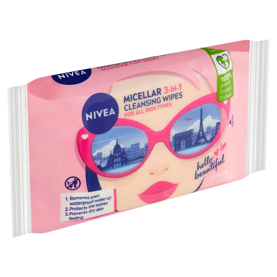 image 1 of Nivea Micellar Cleansing Wipes 3in1 25 pcs