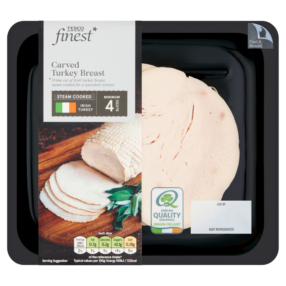 Tesco Finest Carved Turkey Breast 120G