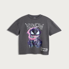 Marvel Venom Print Pure Cotton Short Sleeved T-Shirt in Grey
