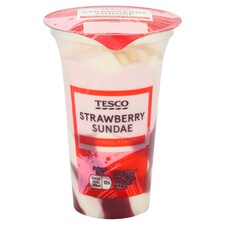 Tesco Strawberry Sundae 125g