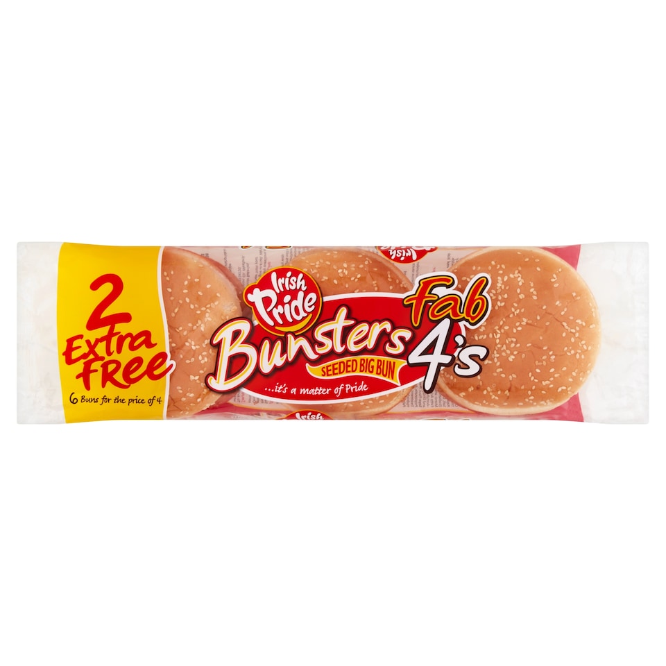 Bunster Seeded Big Bun 4Pack+2Free