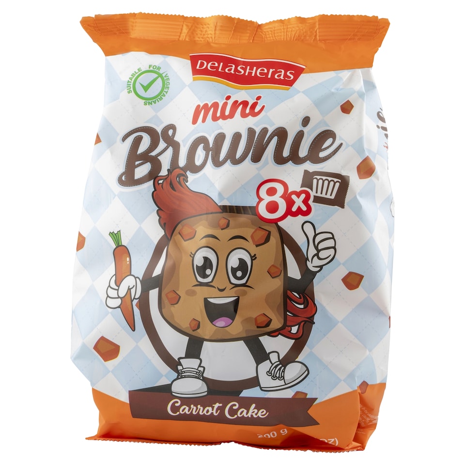 Delasheras Brownie s mrkvovou příchutí 8 ks 200g