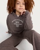 image 1 of F&F Girls 2-Piece NYC Hoodie and Joggers Set in Mink