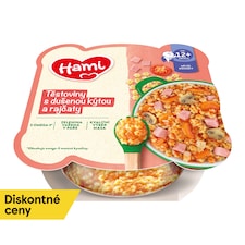 HAMI mäsovozeleninový tanierik Cestoviny s duseným stehnom a paradajkami 230g