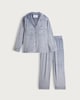image 5 of F&F Velour Pocket Front Pyjama Set in Blue