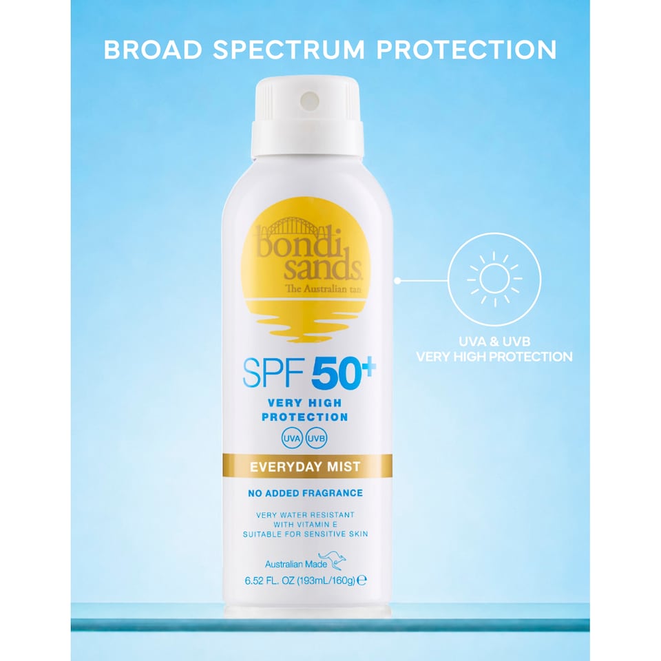 image 1 of Bondi Sands Fragrance Free Water Resistant Spray Spf50 193ml