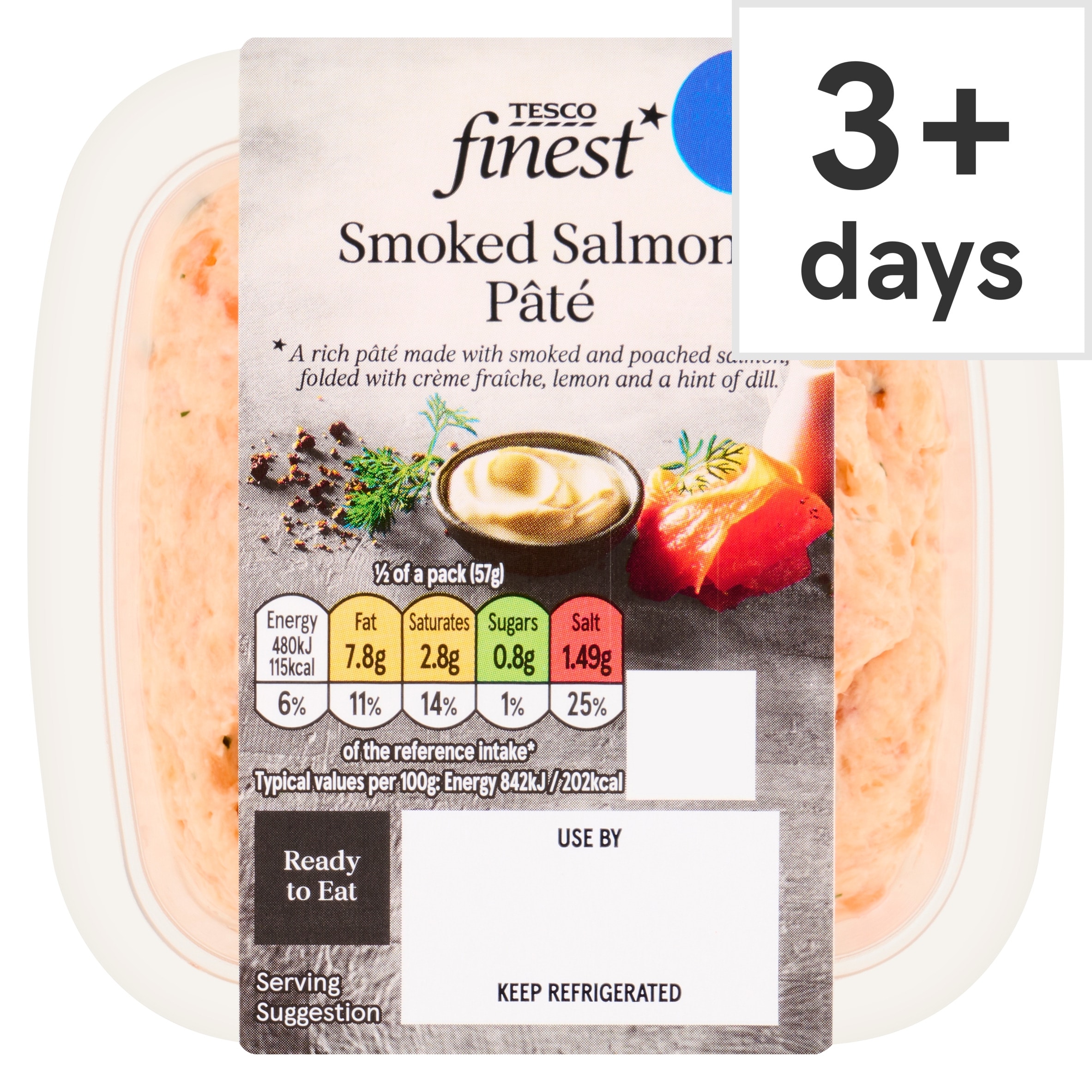 Tesco Finest Smoked Salmon Pate 115g