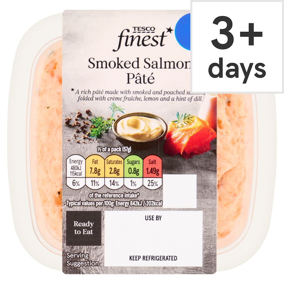 Tesco Finest Smoked Salmon Pate 115g 