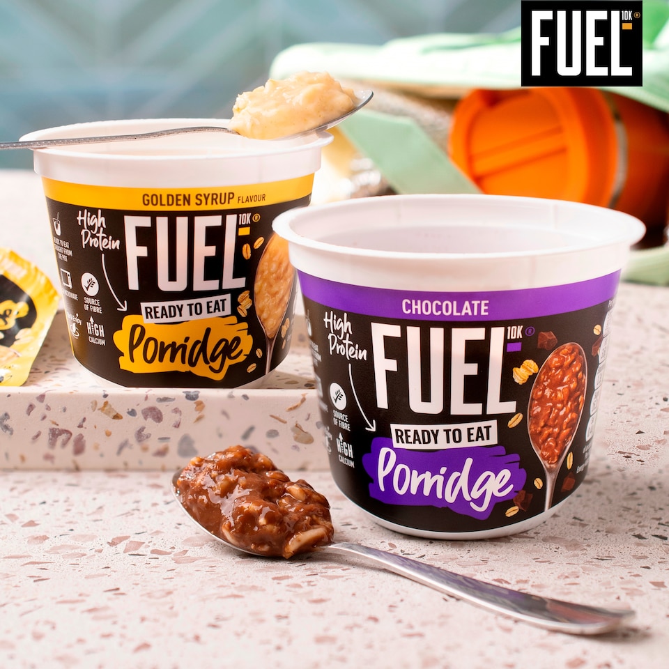 image 1 of FUEL10K Ready to Eat Golden Syrup Flavour Oat High Protein Porridge Pot 210g