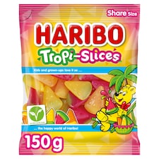 Haribo Vegetarian Tropi-Slices Sweets Share Bag 150g