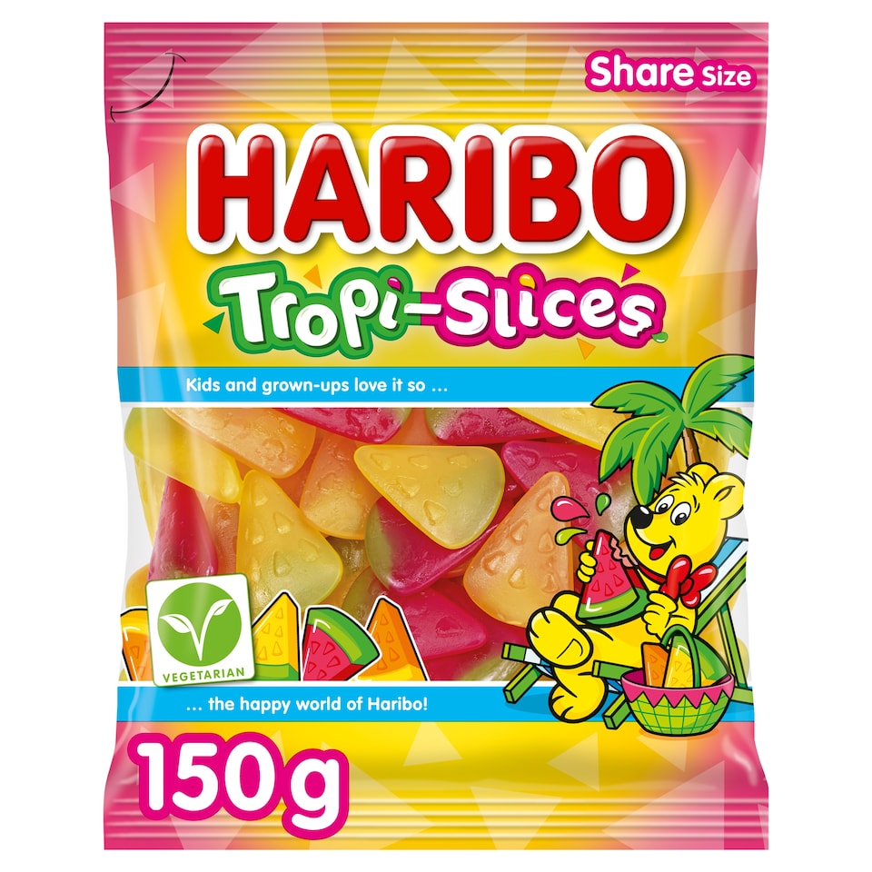 Haribo Vegetarian Tropi-Slices Sweets Share Bag 150g