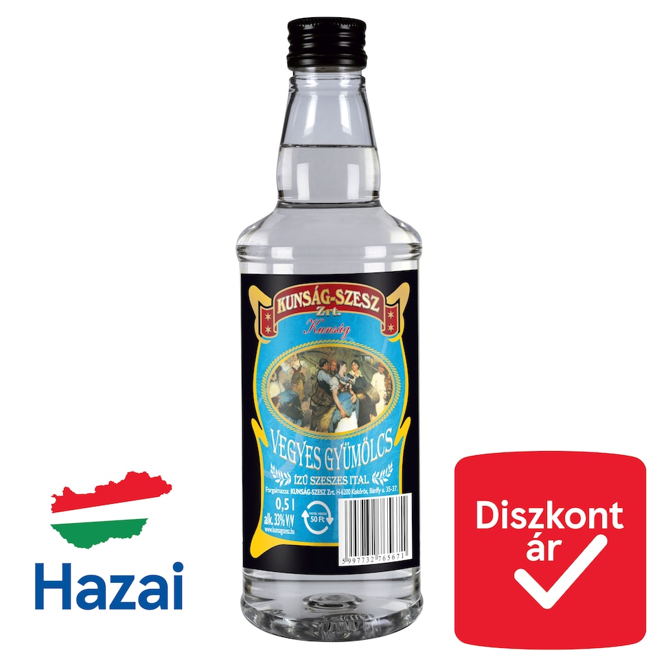 Kunság Mixed Fruit-Flavored Alcoholic Beverage 33% 0,5 l