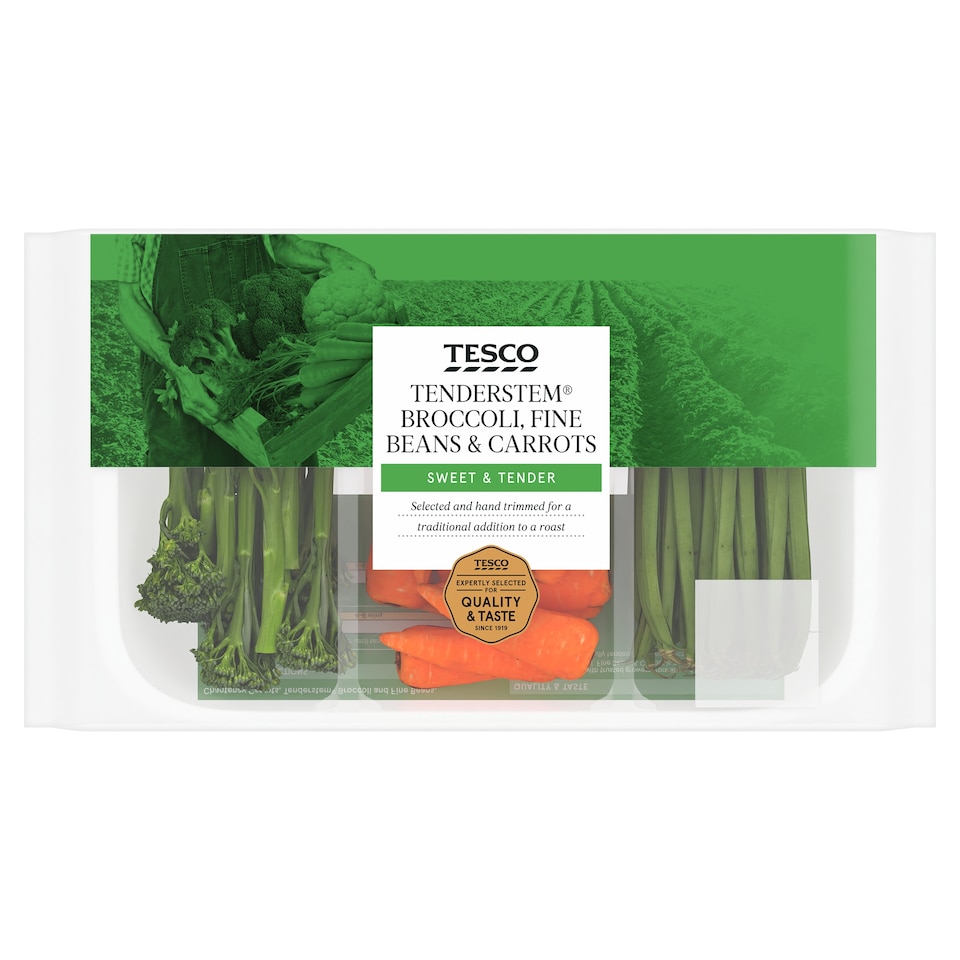 Tesco Tenderstem, Fine Beans and Carrots 190g