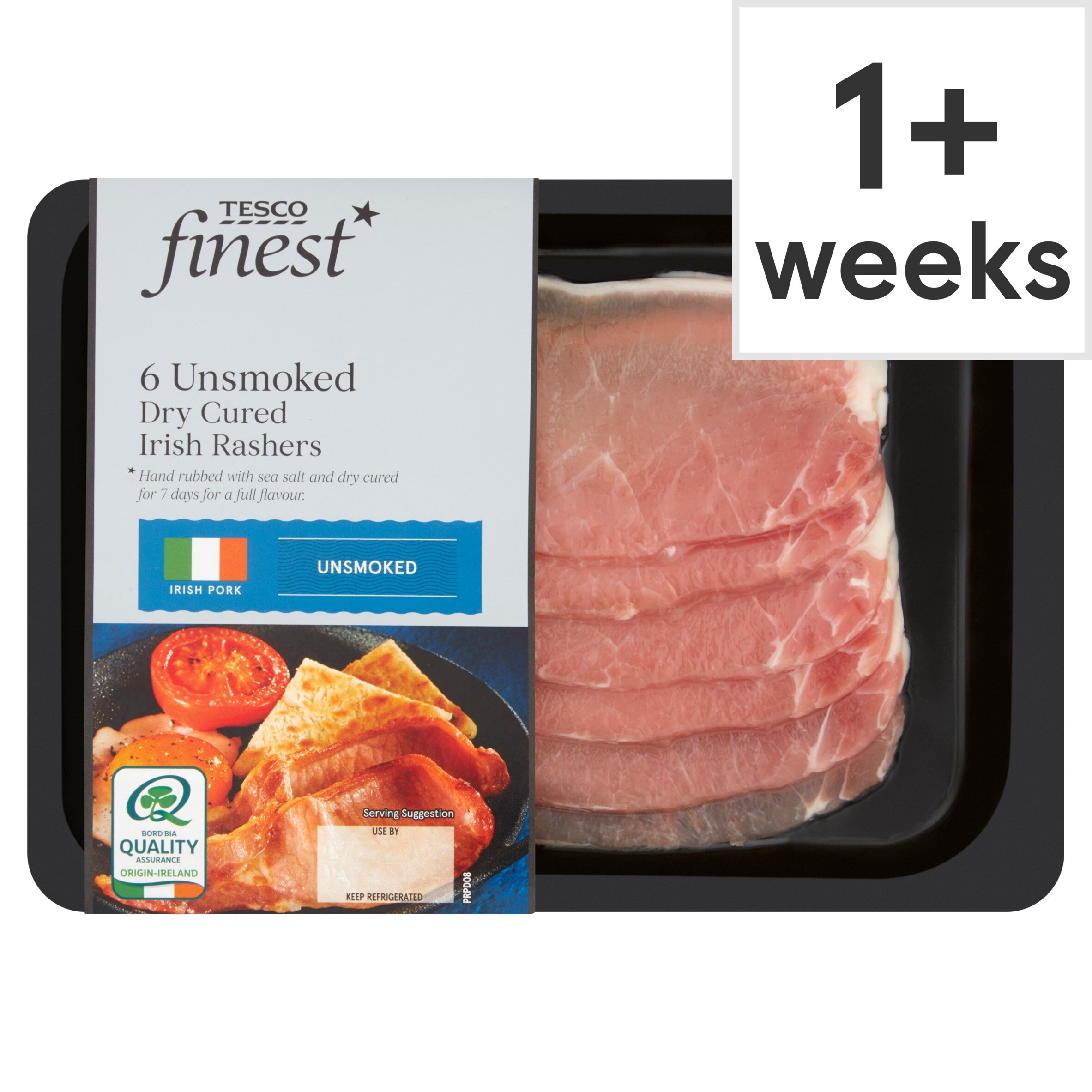 Tesco Finest Unsmoked Dry Cured Irish Rashers 240G - Tesco Groceries