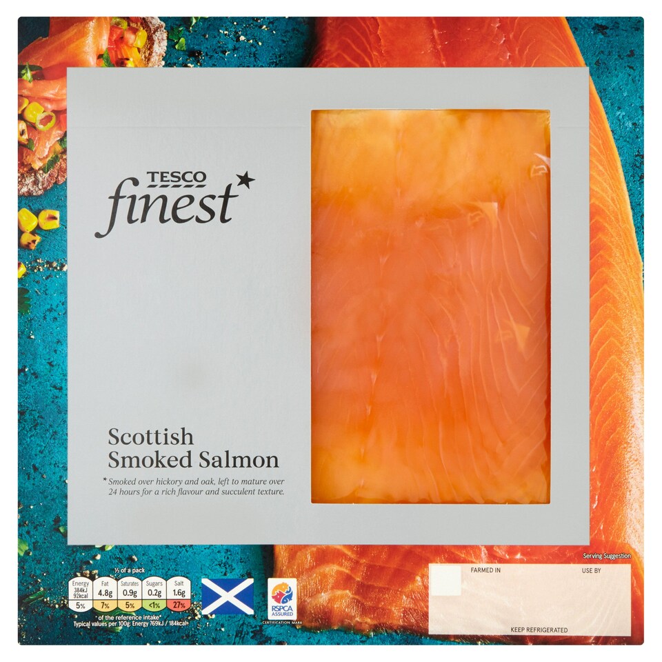 Tesco Finest Smoked Salmon Slices 100G