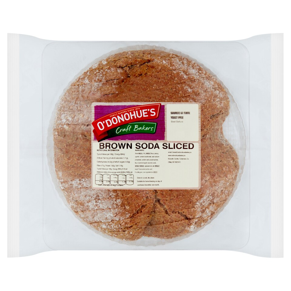 O'donohues Sliced Brown Soda 500G