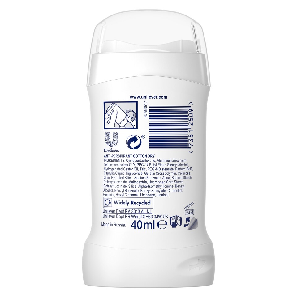 image 1 of Sure Women Cotton Stick Antiperspirant Deodorant 40Ml