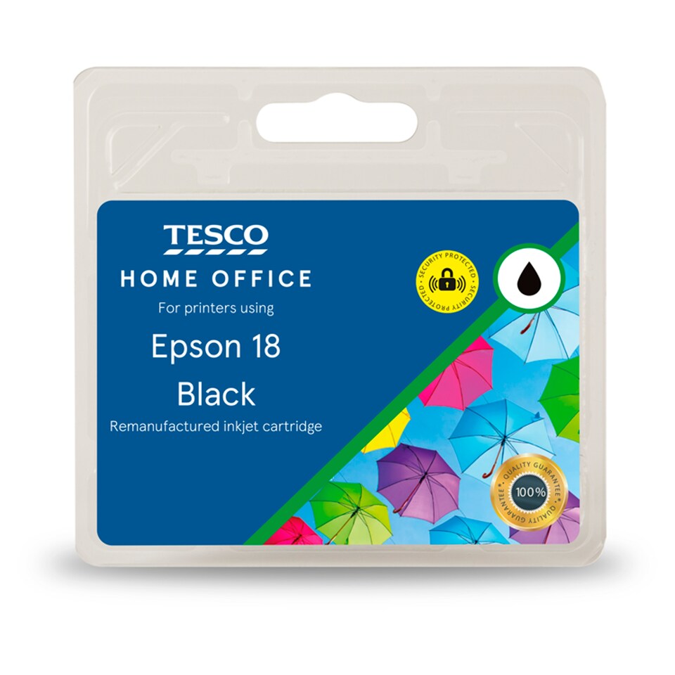 Tesco Remanufactured Epson 18 Black Ink Cartridge