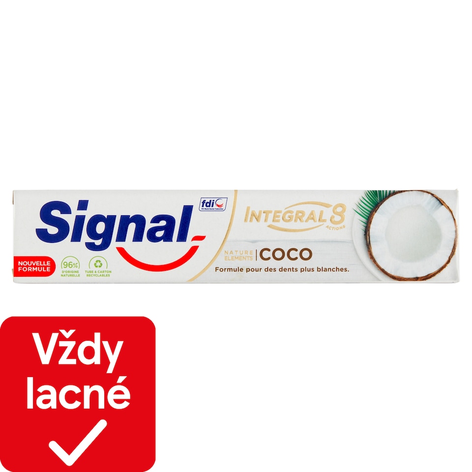 obrázok 1 z Signal Nature Elements Integral 8 Coco White Zubná pasta 75 ml
