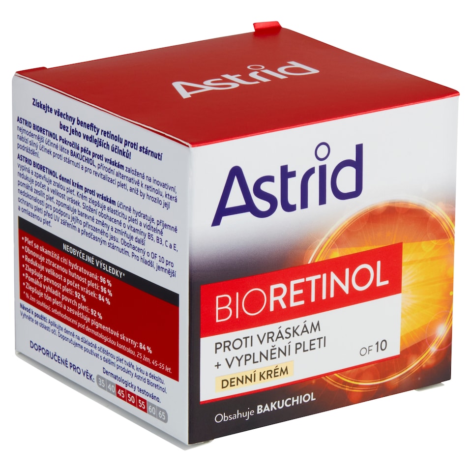 Obrázek 1 pro produkt Astrid Bioretinol denní krém proti vráskám + vyplnění pleti OF 10 50ml