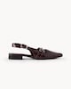 image 1 of F&F Pointed Toe Slingback Shoes in Burgundy