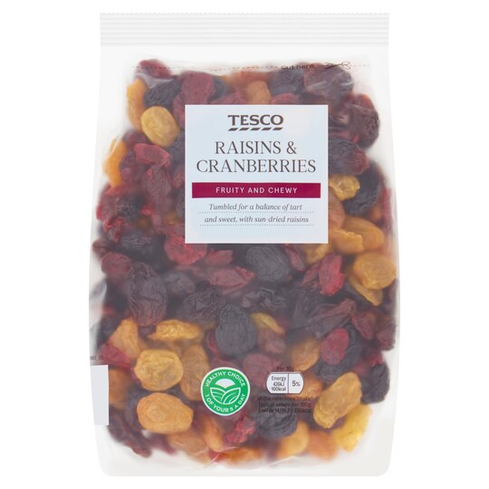 Tesco Raisins And Cranberries 500G Tesco Groceries