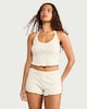 image 2 of OH ME OH MY Cotton Rich Bow Print Pyjama Shorts in Cream