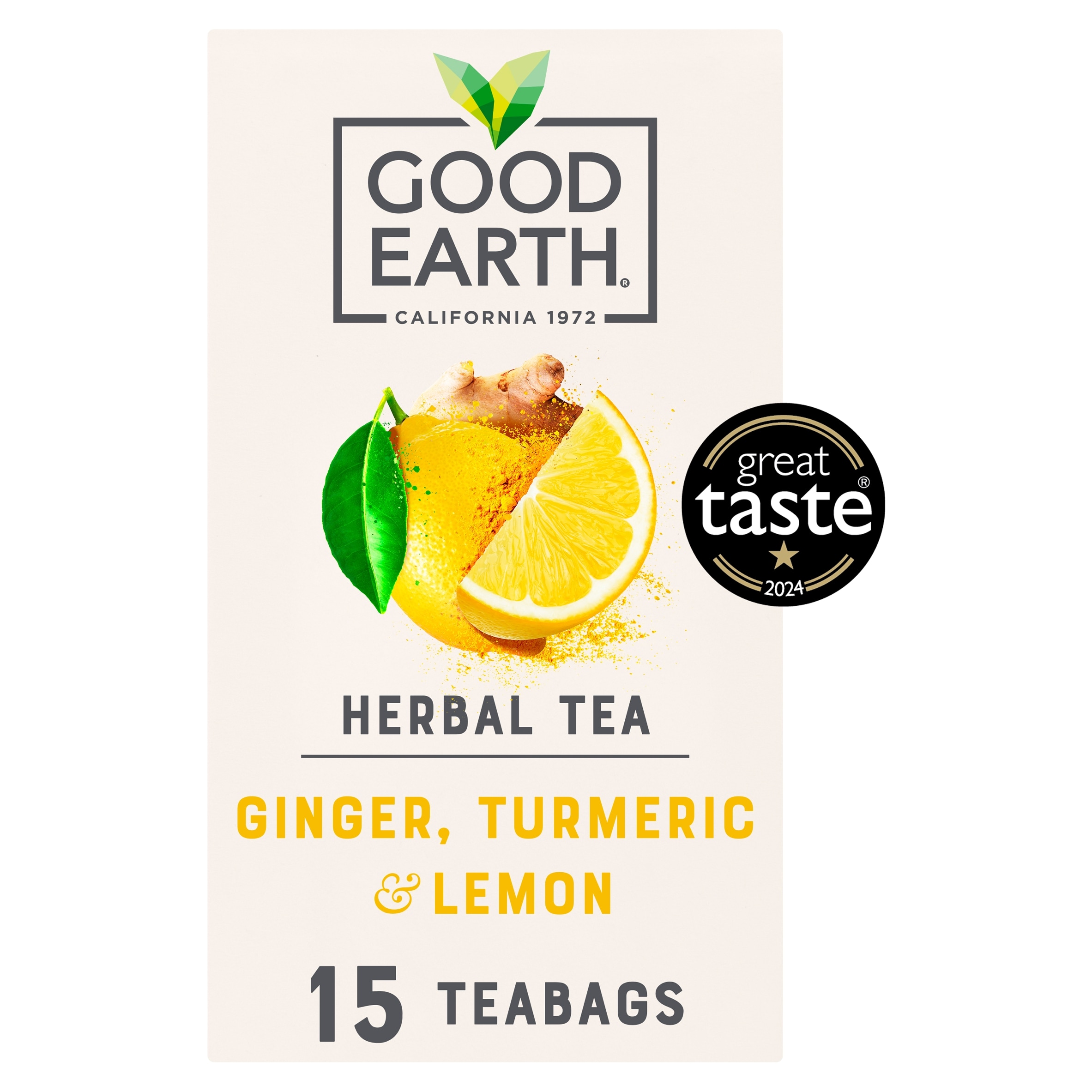 Good Earth Herbal Tea Lemon, Ginger & Turmeric 15 Tea Bags 42g
